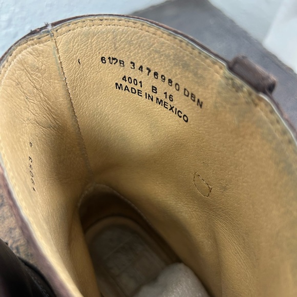 Frye Lindsay Plate Short Distressed Dark Brown Boot - Picture 5 of 9